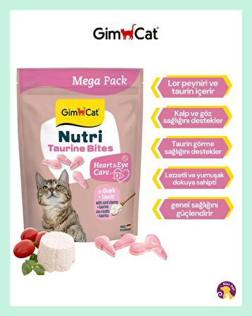 Gimcat Nutri Taurinli Lor Peynirli Kedi Ödülü 425GR - Mega Boy - Kalp ve Göz Bakımı