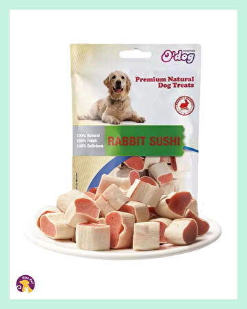 O'dog Tavşan Etli Sushi Köpek Ödülü (100 gr)
