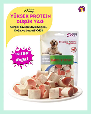 O'dog Tavşan Etli Sushi Köpek Ödülü (100 gr)