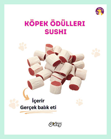 O'dog Tavşan Etli Sushi Köpek Ödülü (100 gr)