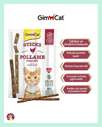Gimcat Tahılsız Kedi Ödül Çubuğu 4’lü Paket (20G)