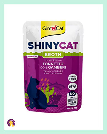 Gimcat Shinycat Pouch Ton Balıklı ve Karidesli Kedi Maması 70 gr