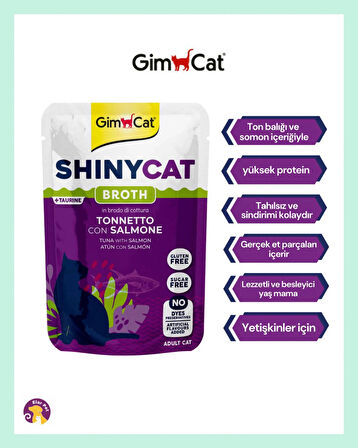 Gimcat Shinycat Pouch Ton Balıklı ve Somonlu Kedi Maması 70 gr 3lu