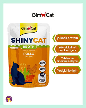 Gimcat Shinycat Pouch Tavuklu Kedi Maması 70 gr 3lu
