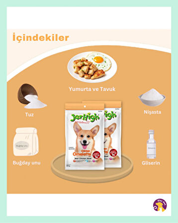 Jerhigh Yumurta ve Tavuk Eti Köpek Ödül Maması (60gr)