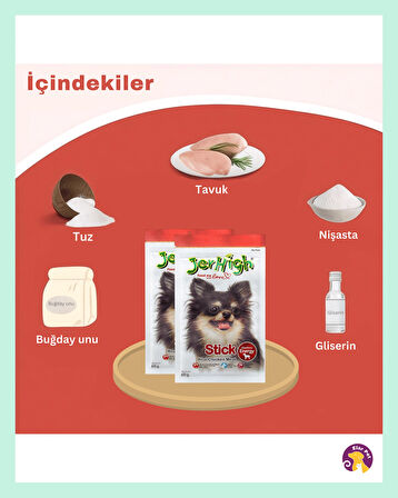 Jerhigh Tavuk Etiyle Hazırlanmış Uzun Çubuk Köpek Ödülü (60 GR)