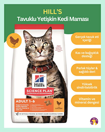 Hill's Science Plan Tavuklu Yetişkin Kedi Maması 1/5 kg