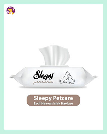 Sleepy Petcare Evcil Hayvan Islak Havlusu 60 Yaprak