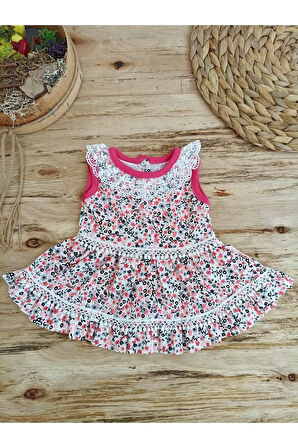 Kır Çiçeği Nar Kız Bebek Elbisesi Çocuk Takım 3-6-9-12 Ay Bebek Takımları Kıyafetleri Bebek Giyim