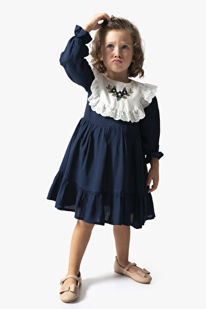 Kız Bebek Elbise Kız Çocuk Elbise Doğum Günü Parti Düğün Uzun Kollu Astarlı Elbise