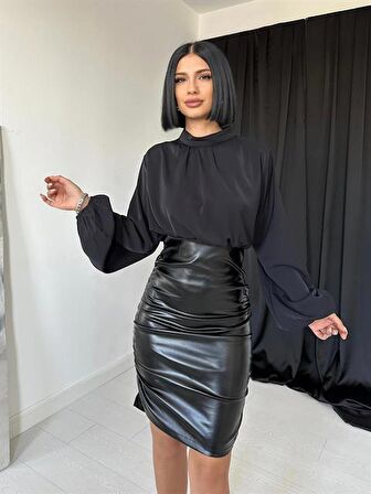 Deri Elbise - Siyah