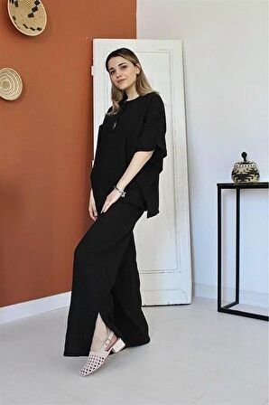 V Yaka Takım - Siyah