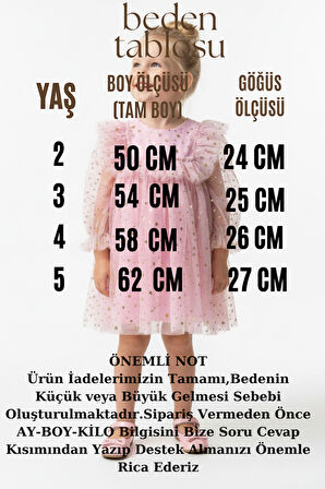 Kız Bebek Elbise Kız Çocuk Elbise Doğum Günü Parti Düğün Elbise Uzun Kollu Astarlı Elbise