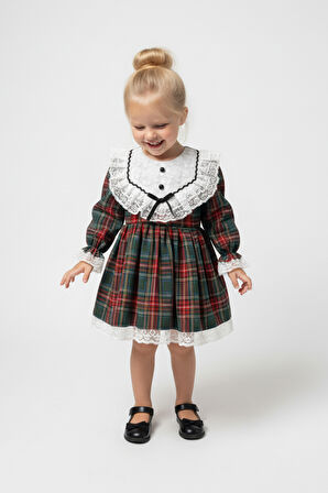 Kız Bebek Elbise Kız Çocuk Elbise Doğum Günü Parti Düğün Özel Gün Uzun Kol Astarlı Elbise