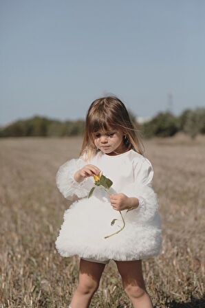 Kız Bebek Kız Çocuk Doğum Günü Parti Düğün Elbise Tüllü Tütü Astarlı Çocuk Giyim Bebek Giyim