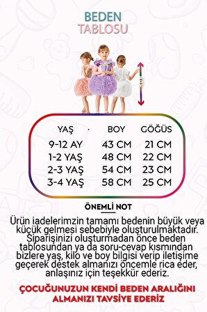 Kız Bebek Kız Çocuk Doğum Günü Parti Düğün Elbise Tüllü Tütü Astarlı Çocuk Giyim Bebek Giyim ELBYKNTTUTUL