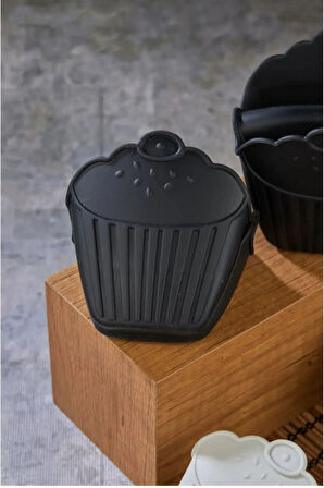 2 Adet ilikon Fırın Eldiveni Kaymaz Mikrodalga Fırın Tencere Tepsi Tutmaç Seti Siyah