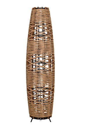 Bohem,Ahşap,Jüt,Hasır,Doğal Lambader 125*32