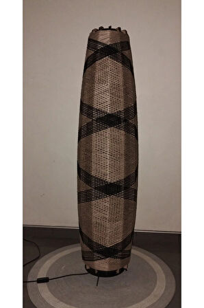 Bohem,Ahşap,Rustik,Jüt,Hasır,Doğal Lambader 125*32