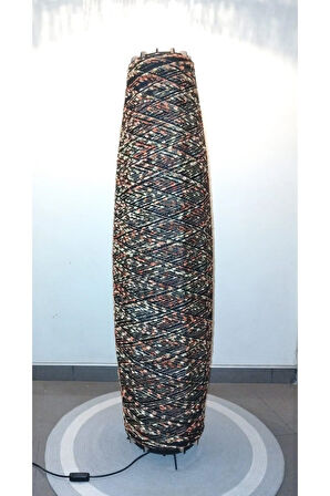 Bohem,Ahşap,Jüt,Hasır,Doğal Lambader 125*32