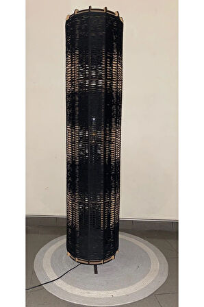 Bohem,Ahşap,Jüt,Hasır,Doğal Lambader 135*32