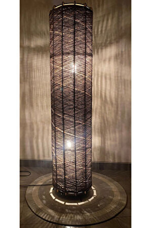 Bohem,Ahşap,Jüt,Hasır,Doğal Lambader 135*32