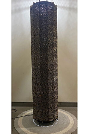 Bohem,Ahşap,Jüt,Hasır,Doğal Lambader 135*32