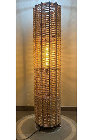 Bohem,Ahşap,Jüt,Hasır,Doğal Lambader 135*32