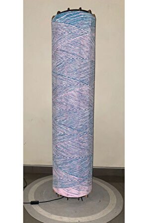 Bohem,Ahşap,Peluş,Modern,Rustik,Doğal El Yapımı Lambader 135*32