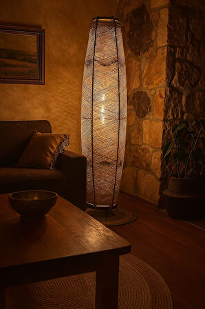 Bohem,Ahşap,,Modern,Rustik,Doğal El Yapımı Lambader 125*32