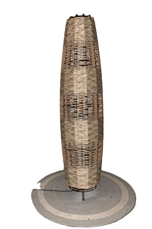 Bohem,Ahşap,Jüt,Hasır,Doğal Lambader 125*32