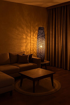 Bohem,Ahşap,Modern,Rustik,Doğal El Yapımı Lambader 125*32