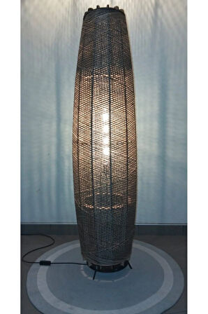 Bohem,Ahşap,Jüt,Hasır,Doğal Lambader 125*32