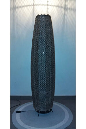 Bohem,Ahşap,Jüt,Hasır,Doğal Lambader 125*32