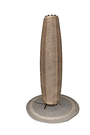 Bohem,Ahşap,Jüt,Hasır,Doğal Lambader 125*32