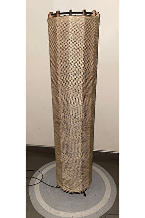 Bohem,Ahşap,Jüt,Hasır,Rustik,Doğal El Yapımı Lambader 135*32