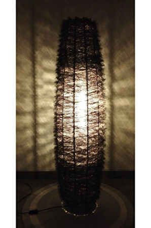 Bohem,Ahşap,Doğal El Yapımı Lambader 125*32