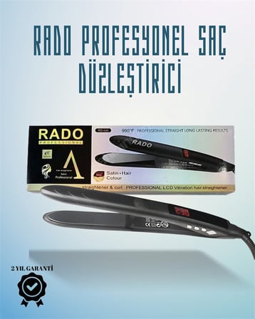 Rado RD-446 Seyahat Dostu Saç Düzleştirici – Güvenlik Kilidi ve Taşınabilir 