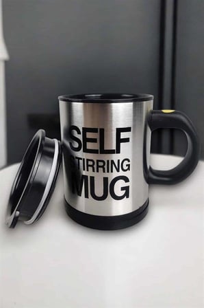 Yazılı Mug Kupa Karıştırıcı Özelliği Ve Paslanmaz Çelik