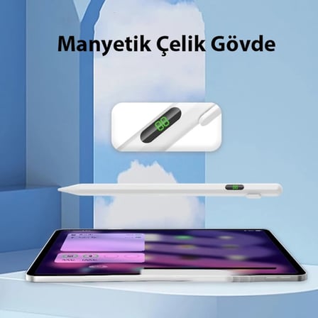 ALLY K-2268 Dijital Göstergeli Universal Kapasitif Stylus iPad Tablet Dokunmatik Ka