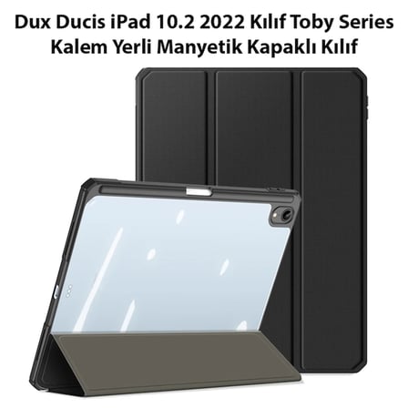 Dux Ducis iPad 10.2 2022 Kılıf Toby Series Kalem Yerli Manyetik Kapaklı Kılıf-(
