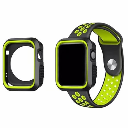 Ally Apple Watch 7-8 41mm 6-5-4 40mm Nike Style Çift Renk Silikon Kılıf 3-2-1 38m