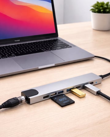 Type C Hub Çoklayıcı 8 Port USB HDMI RJ45 Kart Okuyucu