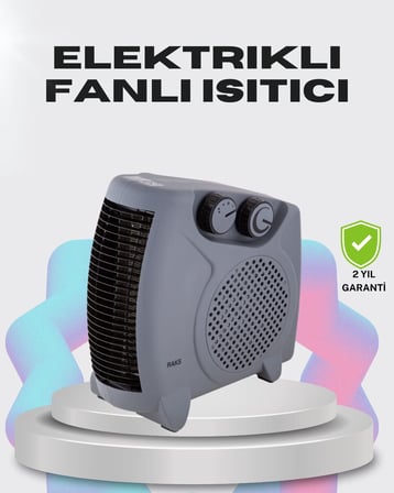 Çok Fonksiyonlu Fanlı Isıtıcı Isıtma ve Soğuk Hava Üfleme Özellikli