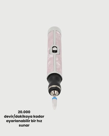 Ergonomik Saplı 20.000 RPM Hız Kontrollü Manikür Pedikür Makinesi