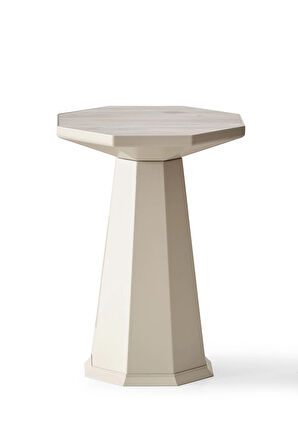 Elegance Sehpa,Tekli Sehpa,Yan Sehpa,Zigon Sehpa -Bej & Soho ( Bej Renk ) Desenli Renk Tabla