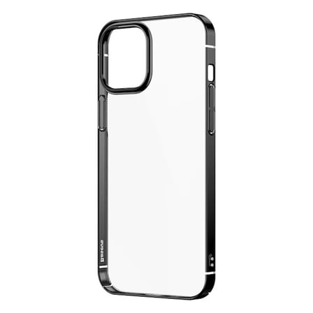 Baseus Glitter İPhone 12 Pro Max Şeffaf Lüx Silikon Kılıf Soft TPU Kılıf-(5775)