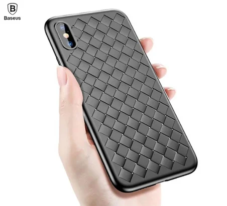 Baseus İPhone X Xs Ultra Slim Bv Wieving Lux Silikon Kılıf-(5775)