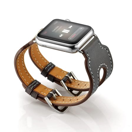 Ally Apple Watch 7-8 41mm 6-5-4 40mm Çift Kayış Kordon Kayış 3-2-1 38mm-(5775)