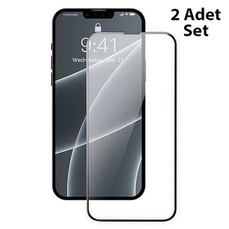Baseus iPhone 13 Mini 0.23mm Full Kavisli Ekran Koruyucu Cam 2 Adet-(5775)